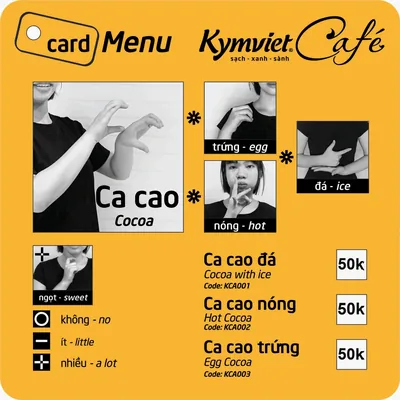 Ca cao (đá · nóng · trứng) · 50k