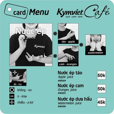Nước ép táo · cam 50k · dưa hấu 45k